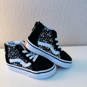 Vans Kids Black Floral High-Tops